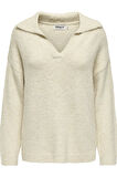 ONLMAGGIE LIFE LS SPLIT NECK CC KNT BEYAZ 15324310 