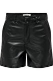 ONLIDINA HW FAUX LEATHER SHORTS CC PNT SİYAH 15324964