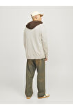 Jack & Jones Erkek Strickjacke Einfarbig Bej Düğmeli Hırka - 12257492