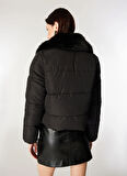Only Siyah Kadın Mont ONLMAGGI FUR PUFFER LIFE CC OTW