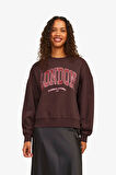 JJXX Jxmerle Kadın Kahverengi Sweatshirt 12260608-Sassafras