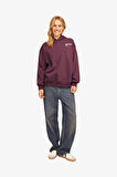 JJXX Jxnelly Kadın Bordo Sweatshirt 12260618-Sassafras
