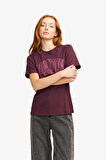 JJXX Jxmerle Kadın Bordo T-Shirt 12260607-Sassafras