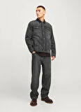 Jack & Jones Siyah Erkek Mont 12259201_JJIJEAN JJJACKET W SHERPA
