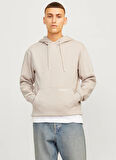 Jack & Jones Kapüşon Yaka Ekru Erkek Sweatshırt 12256534_JJELEGACY SWEAT HOOD NOOS