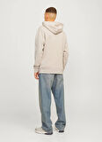 Jack & Jones Kapüşon Yaka Ekru Erkek Sweatshırt 12256534_JJELEGACY SWEAT HOOD NOOS