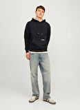 Jack & Jones Kapüşon Yaka Siyah Erkek Sweatshırt 12256534_JJELEGACY SWEAT HOOD NOOS