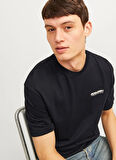 Jack & Jones Bisiklet Yaka Siyah Erkek T-Shirt 12256589_JJELEGACY TEE SS O-NECK NO