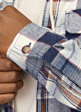 Jack & Jones Slim Fit Lacivert Erkek Gömlek 12261170_JJDARREN FLANNEL OVERSHIRT