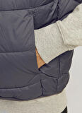 Jack & Jones Gri Erkek Yelek 12256987_JJESTATE PACKABLE BW COLLA