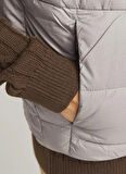 Jack & Jones Bej Erkek Mont JJESTATE PACKABLE BW COLLAR NOOS
