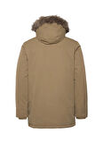 Jack & Jones Açık Kahve Erkek Mont JJECONSTRUCT FAUX FUR PARKA SN
