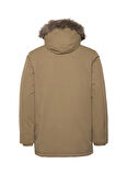 Jack & Jones Açık Kahve Erkek Mont JJECONSTRUCT FAUX FUR PARKA SN