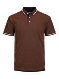 JACK JONES Erkek Kahverengi Polo Tişört 12143859