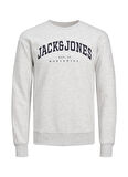 Jack & Jones Baskılı Erkek Çocuk Beyaz Sweatshırt 12258967