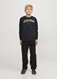 Jack & Jones Baskılı Erkek Çocuk Siyah Sweatshırt 12258967