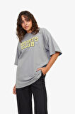 JJXX Jxrırı Loose Kadın Gri T-Shirt 12263679-Mockingbird