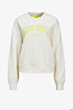 JJXX Jxava Kadın Beyaz Sweatshirt 12264230-Vanilla Ice