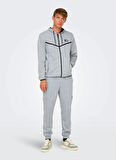 Only & Sons Kapüşon Yaka Açık Gri Erkek Sweatshırt ONSLIAM REG HOODIE TRACKSUIT NOOS