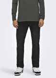 Only & Sons Normal Bel Dar Siyah Erkek Denim Pantolon ONSWEFT REGULAR BLACK 8638 MAT DNM