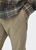 Only & Sons Normal Bel Normal Açık Kahve Erkek Chino Pantolon ONSFREE REGULAR 0183 PANT NOOS