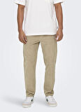 Only & Sons Normal Bel Normal Kahve Erkek Chino Pantolon ONSLINUS TAP CORDUROY 0185 PANT NOO