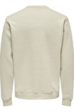 ONSCURATED REG CREW NECK SWEAT BEJ 22030923