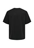 Only & Sons Düz Yaka Baskılı Siyah Erkek T-Shirt ONSCURATED RLX PRINT SS TEE NOOS