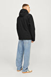 Jack & Jones Erkek Jjtaylor Kapüşonlu Suya Dayanıklı Softshell Mont 12259615 Siyah