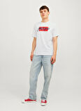 Jack & Jones Bisiklet Yaka Beyaz Erkek T-Shirt 12256774_JJTILEY TEE SS CREW NECK L