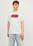 Jack & Jones Bisiklet Yaka Beyaz Erkek T-Shirt 12256774_JJTILEY TEE SS CREW NECK L