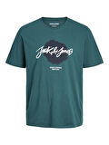 Jack Jones Erkek Pamuklu Lacivert Bisiklet Yaka Tişört 12256774