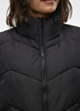 Vero Moda Siyah Kadın Mont VMLIGAEVA SHORT WAISTCOAT ENT