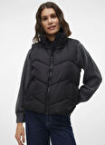 Vero Moda Siyah Kadın Mont VMLIGAEVA SHORT WAISTCOAT ENT