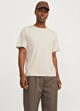 Jack & Jones Bisiklet Yaka Bej Erkek T-Shirt 12151955_JJECORP LOGO TEE SS O-NECK