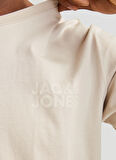 Jack & Jones Bisiklet Yaka Bej Erkek T-Shirt 12151955_JJECORP LOGO TEE SS O-NECK