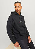 Jack & Jones Kapüşon Yaka Siyah Erkek Sweatshırt 12259068_RDDBENJAMIN HOOD SWEAT L/S