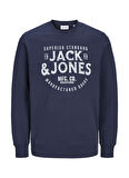 Jack & Jones Baskılı Erkek Çocuk  Lacivert Sweatshırt 12259862