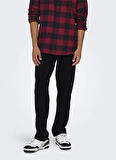 Only & Sons Normal Bel Rahat Siyah Erkek Denim Pantolon ONSEDGE STRAIGHT BOX TAI DNM CBO