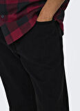 Only & Sons Normal Bel Rahat Siyah Erkek Denim Pantolon ONSEDGE STRAIGHT BOX TAI DNM CBO