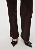 Vero Moda Yüksek Bel Standart Koyu Kahve Kadın Pantolon VMTESSA HR WIDE CORDUROY PANTS GA N