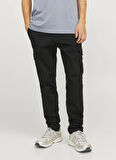 Jack & Jones Normal Bel Normal Paça Siyah Erkek Pantolon JPSTMARCO JJSANTIAGO CARGO MG
