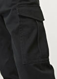 Jack & Jones Normal Bel Normal Paça Siyah Erkek Pantolon JPSTMARCO JJSANTIAGO CARGO MG