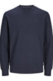 JPRBLAROWAN STRUCTURED SWEAT CREW NECK LACİVERT12259351