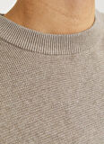 Jack & Jones Bisiklet Yaka Relaxed Kahve Erkek Kazak 12259666_JPRBLAMILANO STITCH KNIT C
