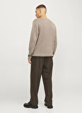 Jack & Jones Bisiklet Yaka Relaxed Kahve Erkek Kazak 12259666_JPRBLAMILANO STITCH KNIT C