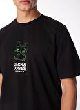 Jack & Jones Yuvarlak Yaka Siyah Erkek T-Shirt JORPAL TEE SS CREW NECK EXC