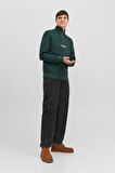 JACK&JONES JORVESTERBRO SWEAT QUARTER ZIP HN SN YEŞİL