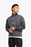 Jack & Jones Jorvesterbro Erkek Gri Sweatshirt 12241777-IronGate