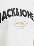 Jack Jones Erkek Pamuklu Siyah Bisiklet Yaka  Tişört 12262348